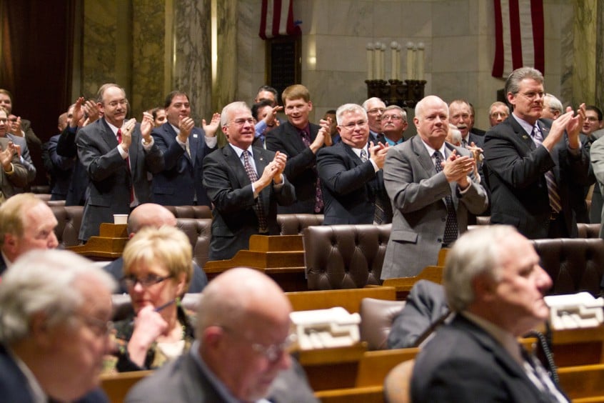 Wisconsin legislators in session